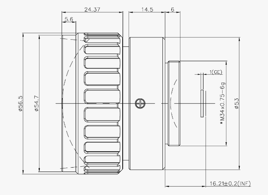 FWD-50 50 mm F1.0 gemotoriseerde zoomlens met een golflengte van 8-12 μm en een bedrijfstemperatuur van -40 °C tot +80 °C voor LWIR-toepassingen