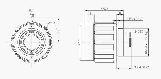 FWD-35 35 mm EFL LWIR gemotoriseerde zoomlens met golflengte van 8-12 μm en gethermaliseerd ontwerp — Chalcogenide-serie