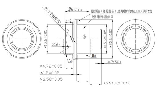 FWD-9.1 9.1mm F1.1 640×512@12μm LWIR gemotoriseerde zoomlens met 8-12 μm golflengte voor thermische beeldvorming