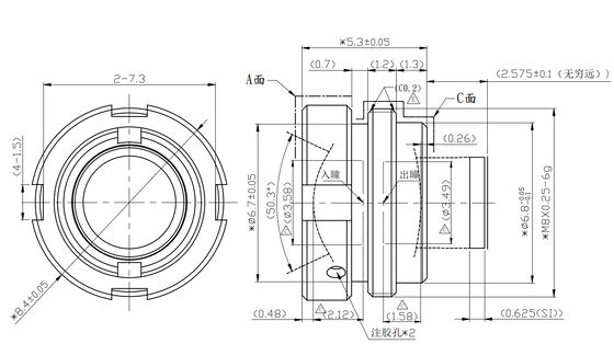 FWD-4.3 4.3mm F1.2 256×192@12μm LWIR gemotoriseerde zoomlens met 8-12 μm golflengte voor thermische beeldvorming